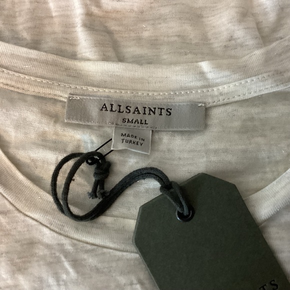 NWT AllSaints Esme subtle shimmer long sleeve top Small - Picture 4 of 6